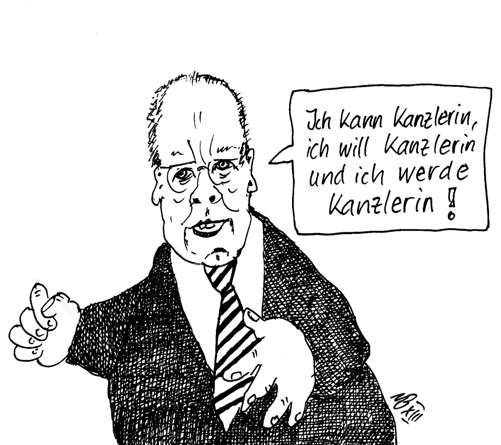 Cartoon: Steinbrück will Kanzlerin werden 1