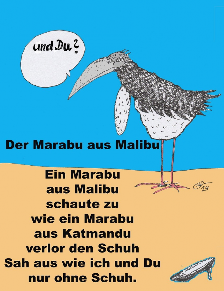 Cartoon: Marabu aus Katmandu 1