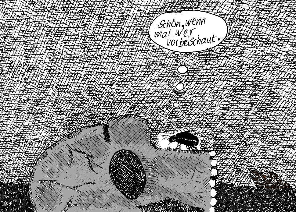 Cartoon: Schön, wenn mal wer vorbeischaut! 1