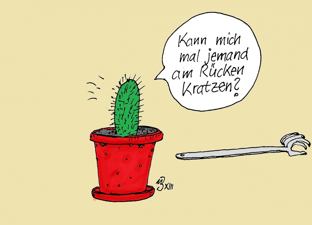 Cartoon: Rücken Kratz 1