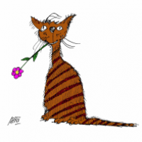 Katze dankt Frauchen
