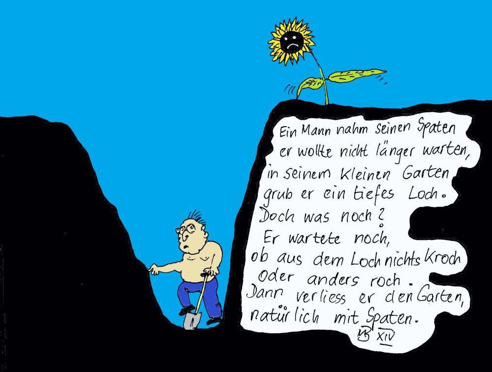Cartoon: Spaten im Garten 1