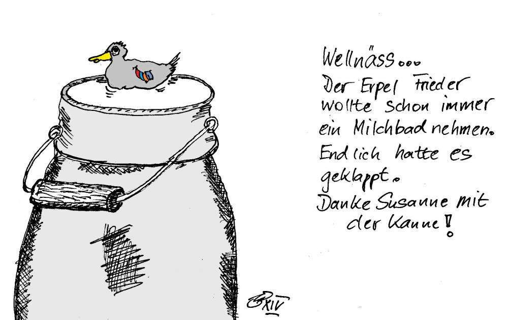 Cartoon: Milchbad für die Schönheit 1