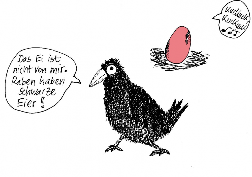 Cartoon: Schwarze Eier 1