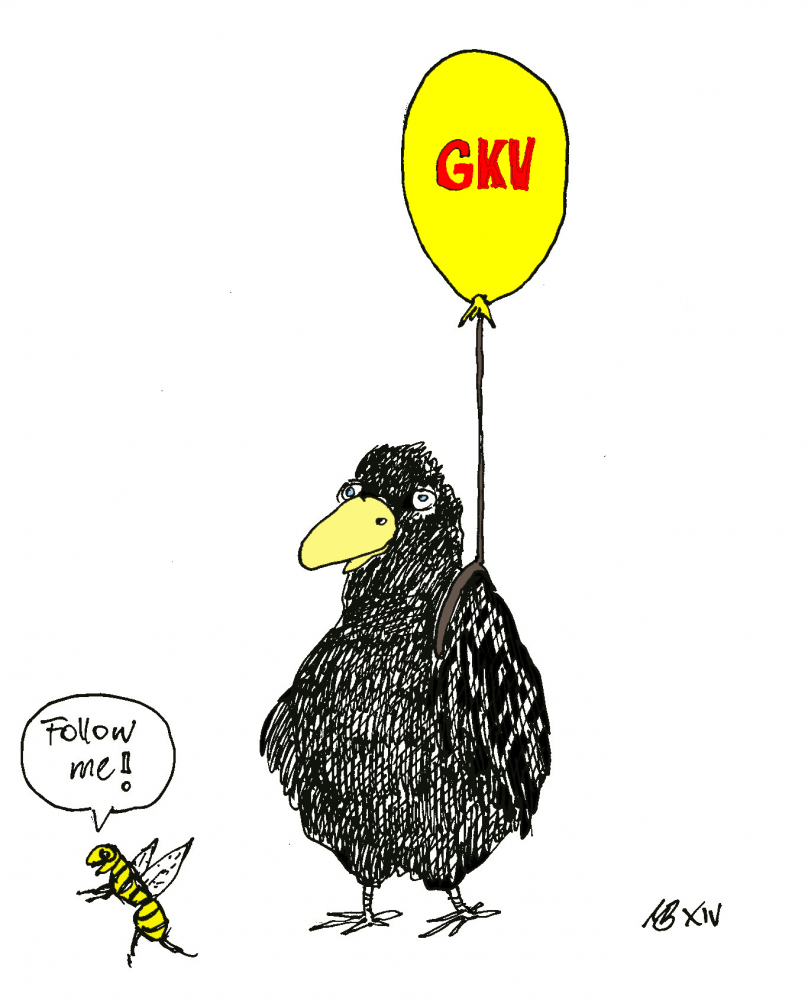 Cartoon: Flughilfe von der GKV 1