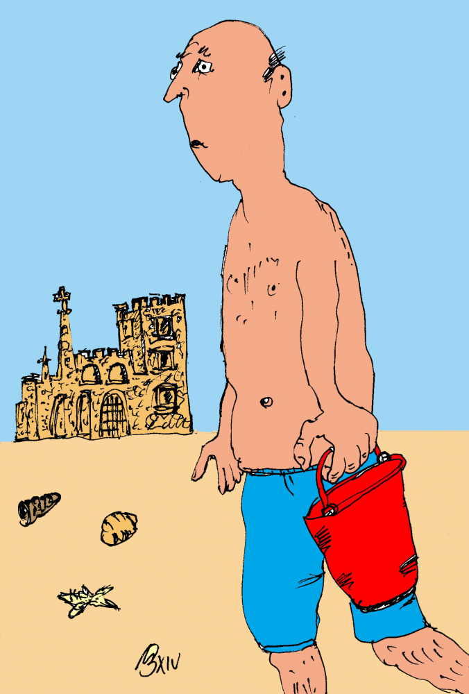 Cartoon: Studium: Strandarchitektur 1