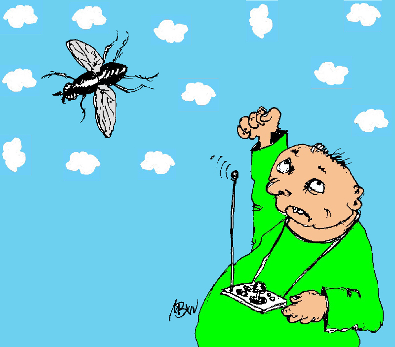 Cartoon: Vollelektronische Fliege 1