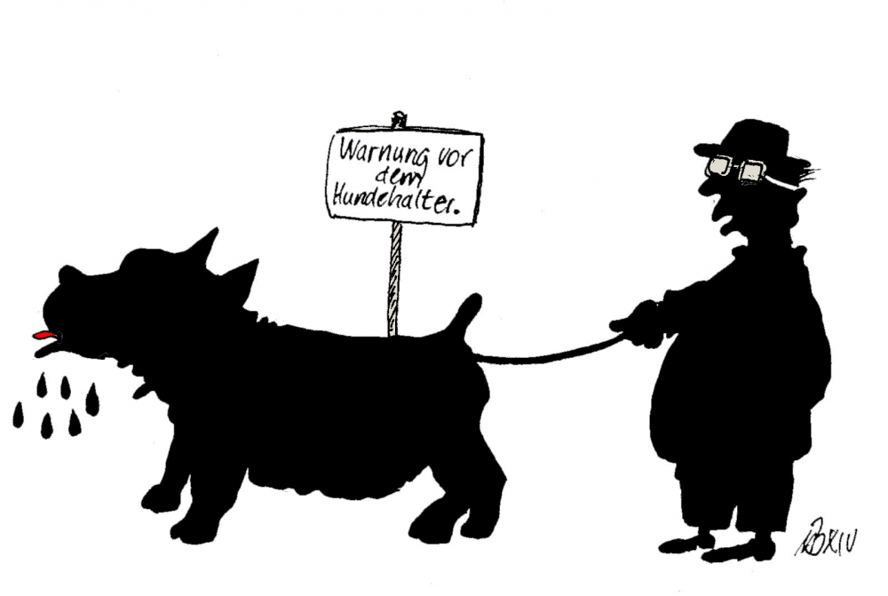 Cartoon: Warnung Hundehalter 1