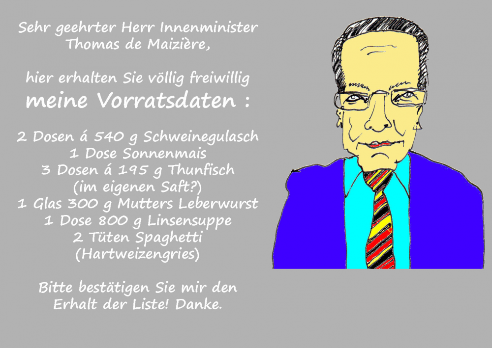Cartoon: Meine Vorratsdaten 1