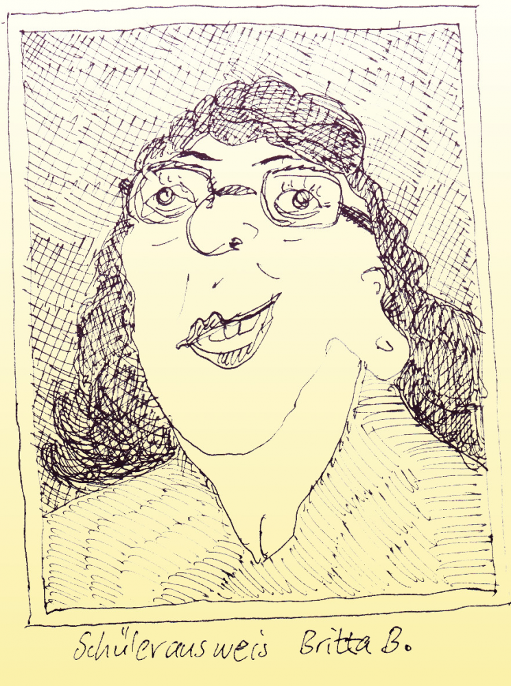 Cartoon: Britta B. Schülerausweis 1