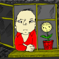 Mann am Fenster