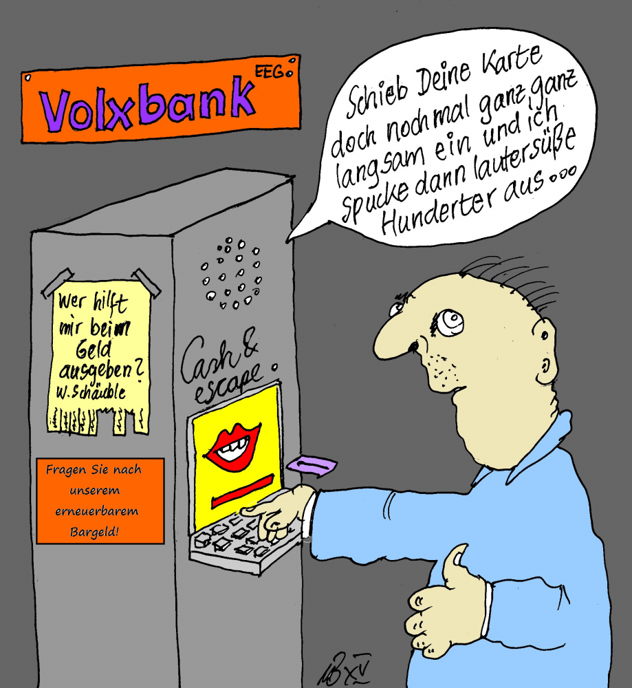 Cartoon: Neuer Geldautomat 1