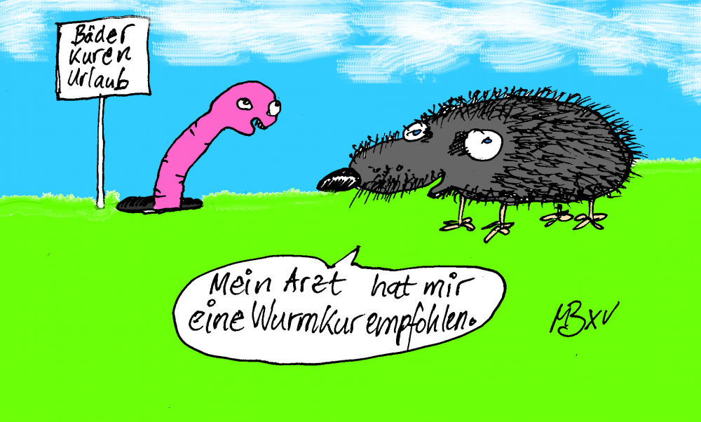 Cartoon: Wurmkur 1