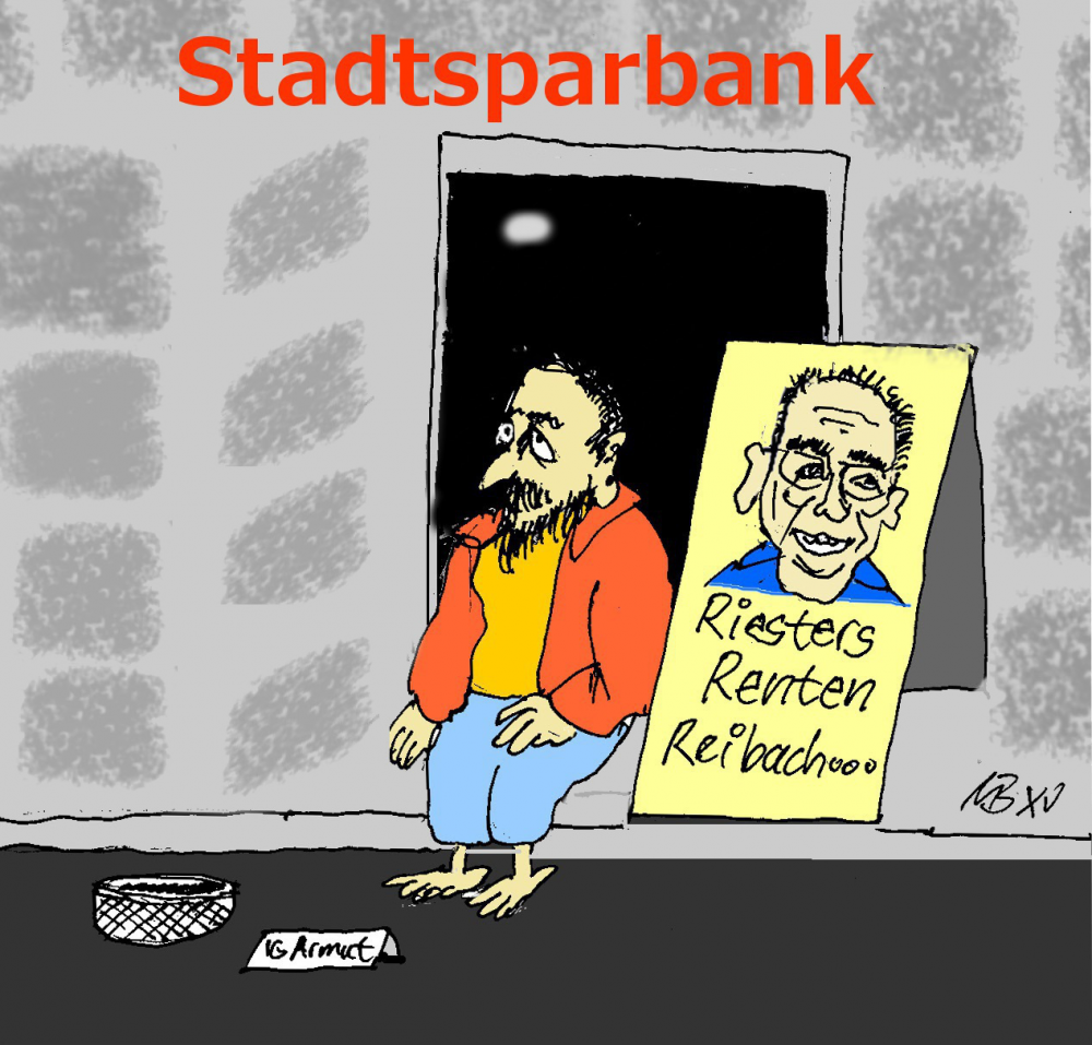 Cartoon: Riester Reibach 1