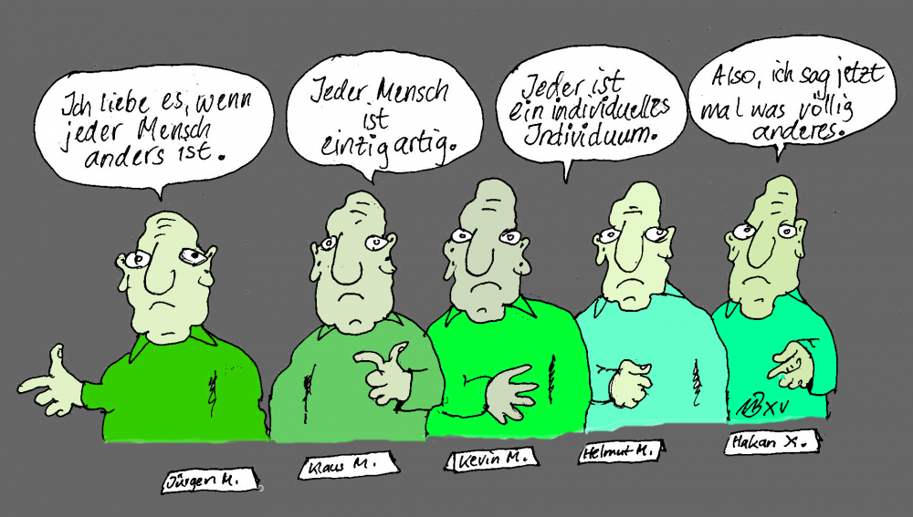 Cartoon: Individuelles Individuum 1