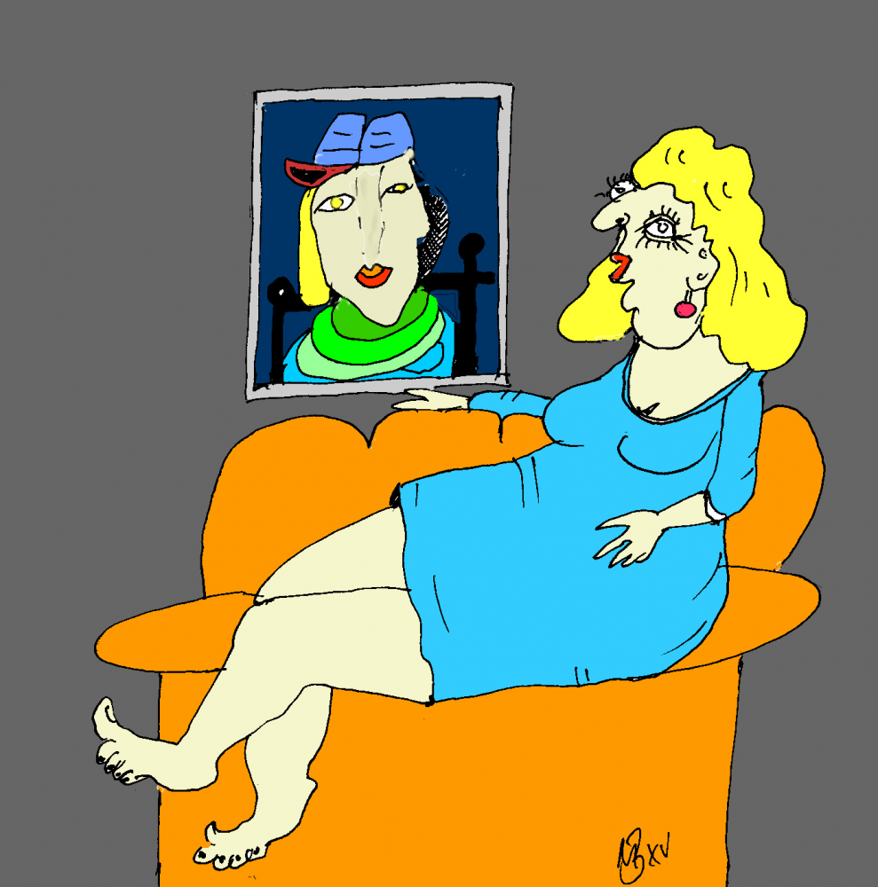 Cartoon: Pablos Modell 1