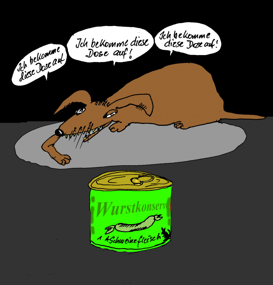 Cartoon: Autosuggestion (Selbsteinrenden) 1