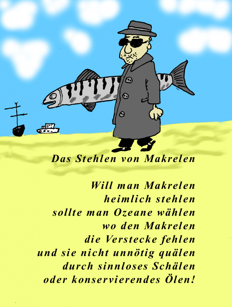 Cartoon: Stehlen von Makrelen 1