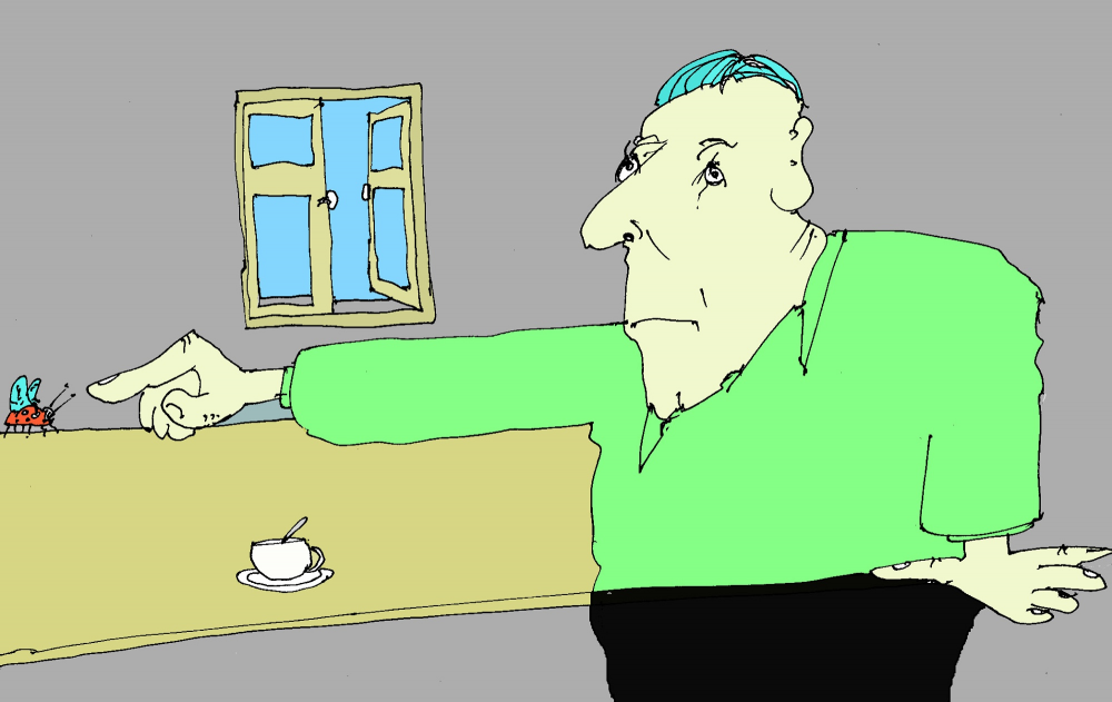 Cartoon: Vorsichtige Annäherung 1