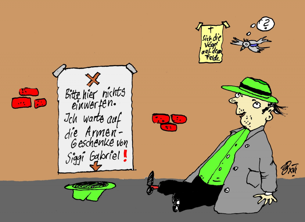 Cartoon: Geschenke für Arme 1
