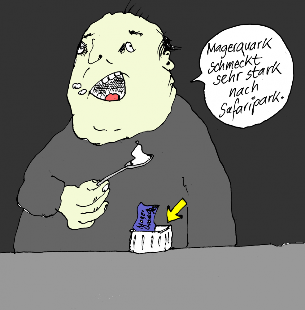 Cartoon: Exploration von Magerquark 1