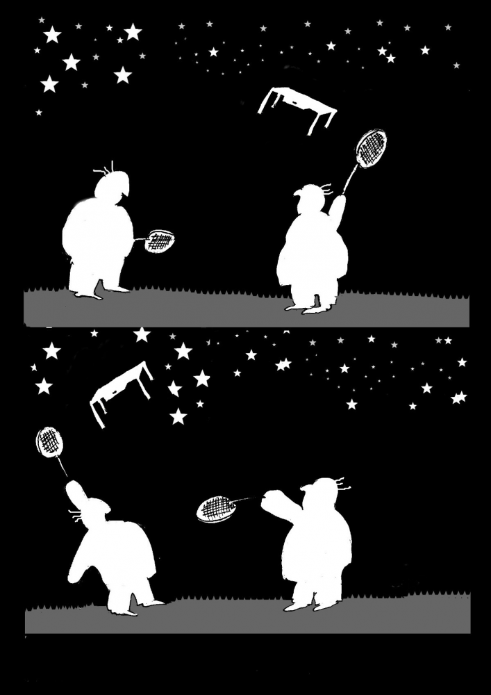 Cartoon: Tisch-Tennis 1