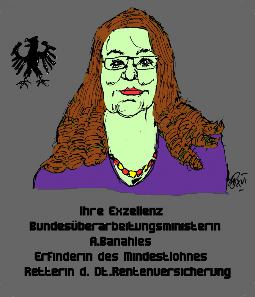 Cartoon: Bundesüberarbeitungsministerin 1