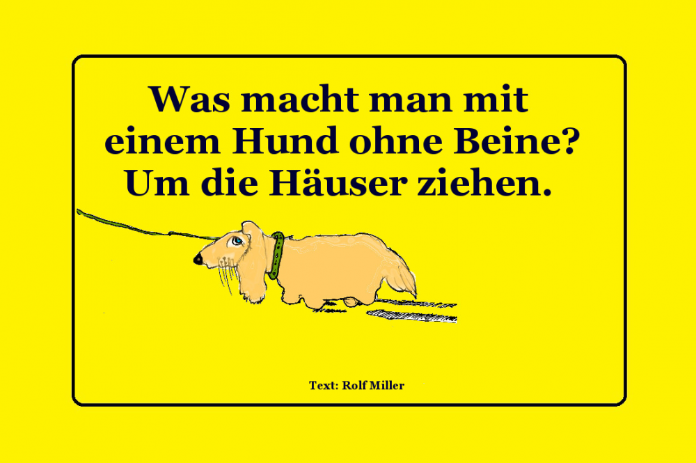 Cartoon: Hund ohne Beine 1