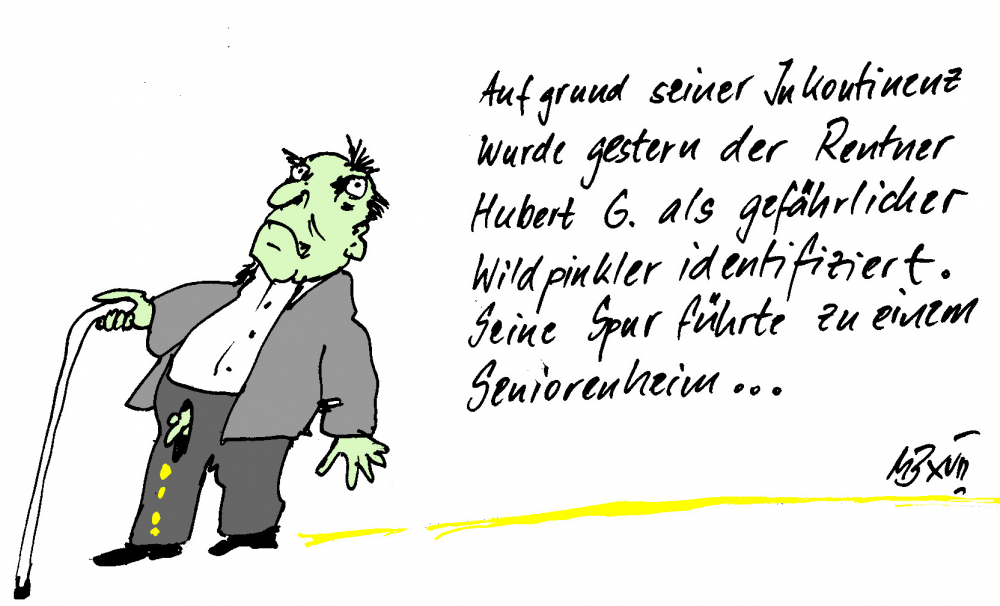Cartoon: Gefährlicher Wildpinkler 1