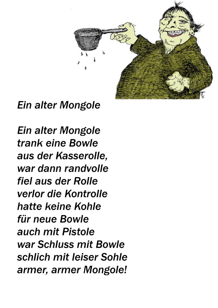 Cartoon: Der alte Mongole mit der Bowle 1