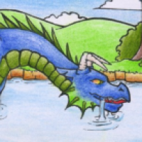 Dragon in the lake