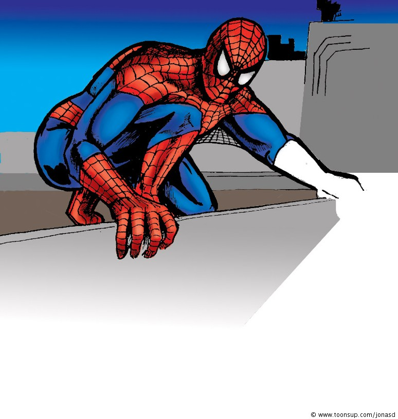 Illustration: Spiderman Warm-Up Zeichnung Koloriert 1