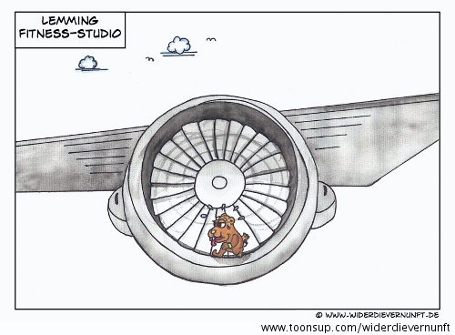 Cartoon: Lemming Fitness-Studio 1