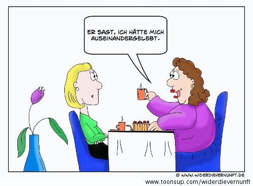 Cartoon: Auseinanderleben 1