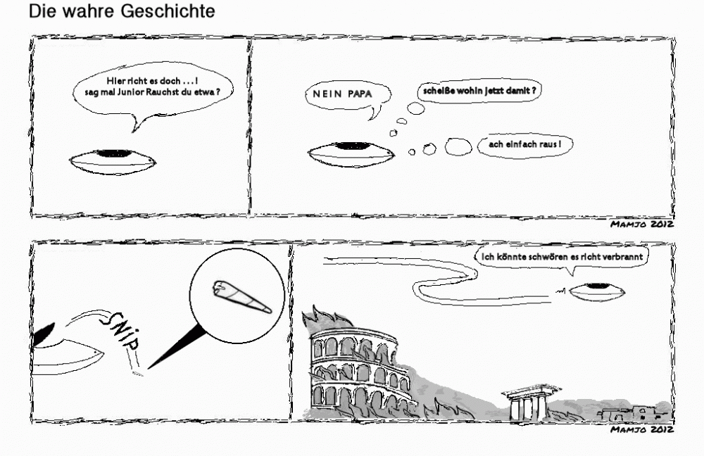 Cartoon: Rom brennt 1