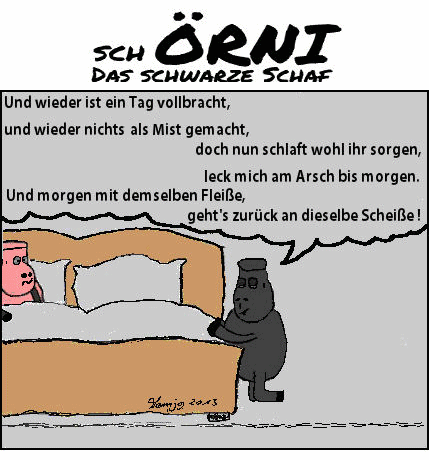 Cartoon: Schörni - Betet auf seine Art 1