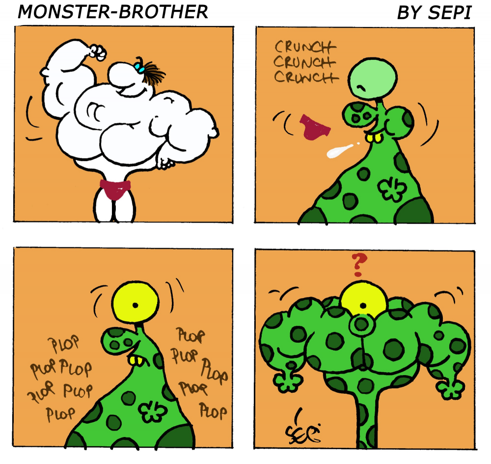 Cartoon: Monster-Brother / Monster-Bruder 1