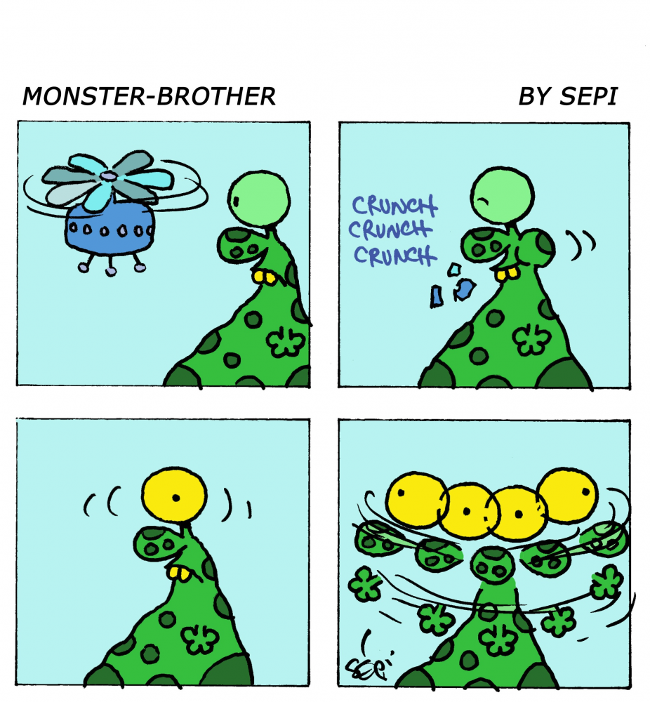Cartoon: Monster-Brother / Monster-Bruder 1