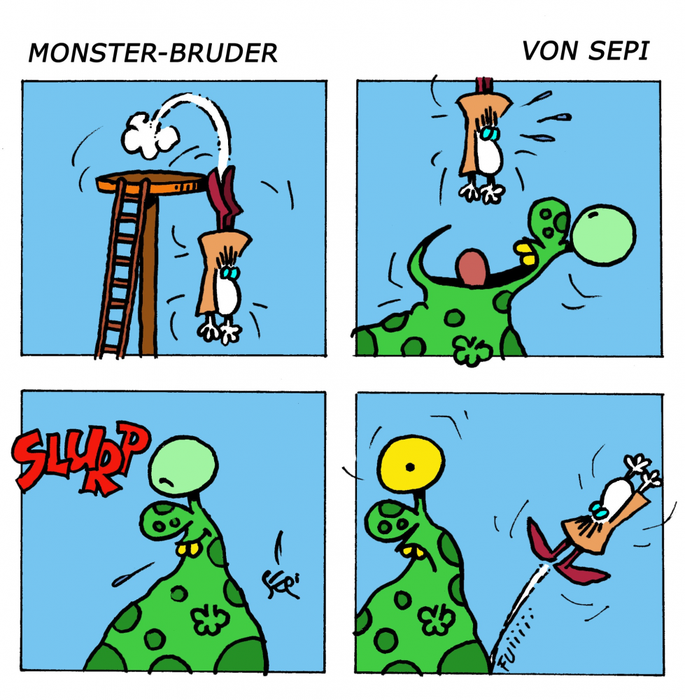 Cartoon: Monster-Brother / Monster-Bruder 1