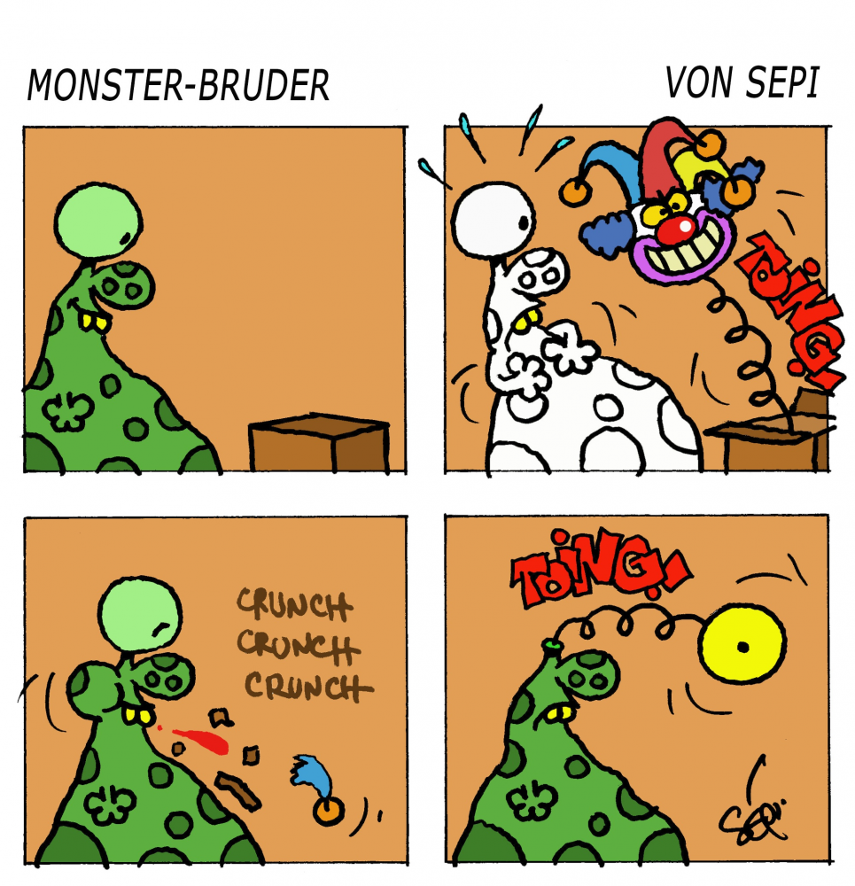 Cartoon: Monster-Brother / Monster-Bruder 1