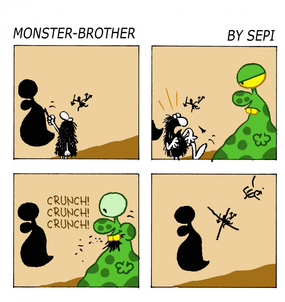 Cartoon: Monster-Brother / Monster-Bruder 1