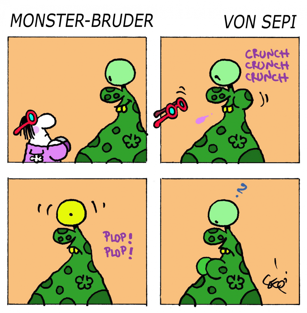 Cartoon: Monster-Brother / Monster-Bruder 1