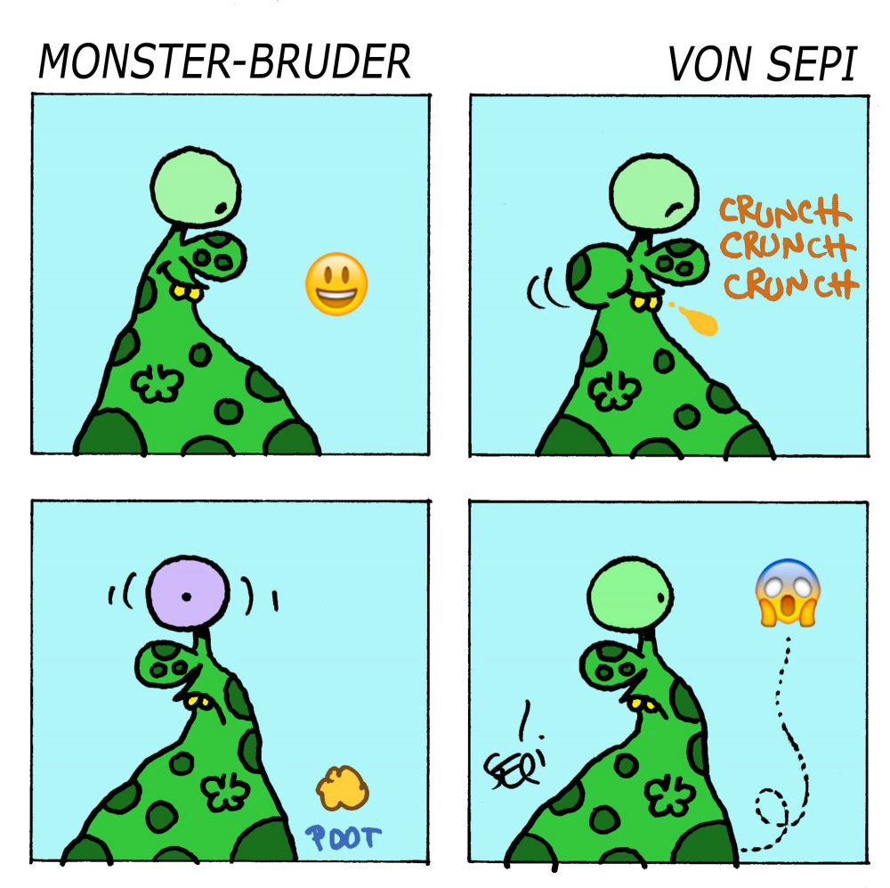 Cartoon: Monster-Brother / Monster-Bruder 1