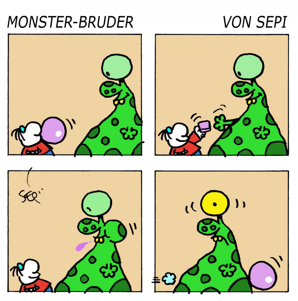 Cartoon: Monster-Brother / Monster-Bruder 1
