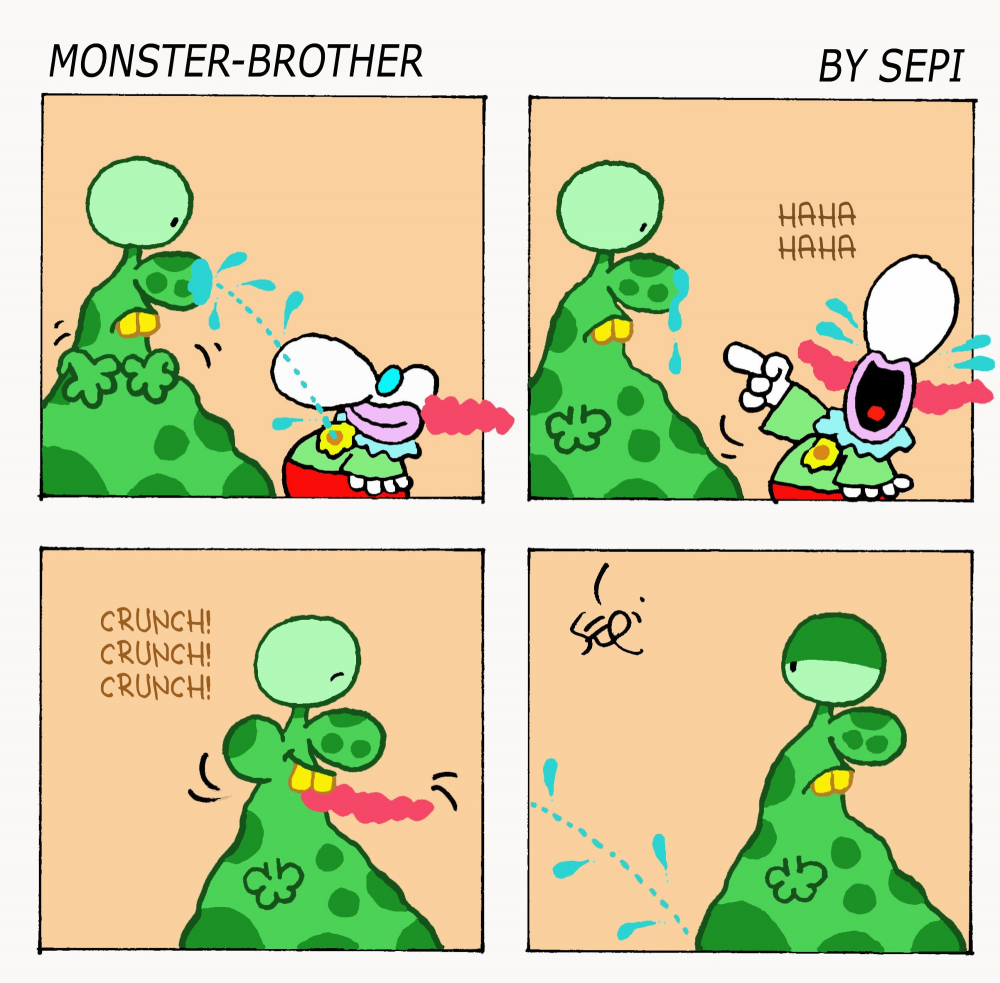 Cartoon: Monster-Brother / Monster-Bruder 1