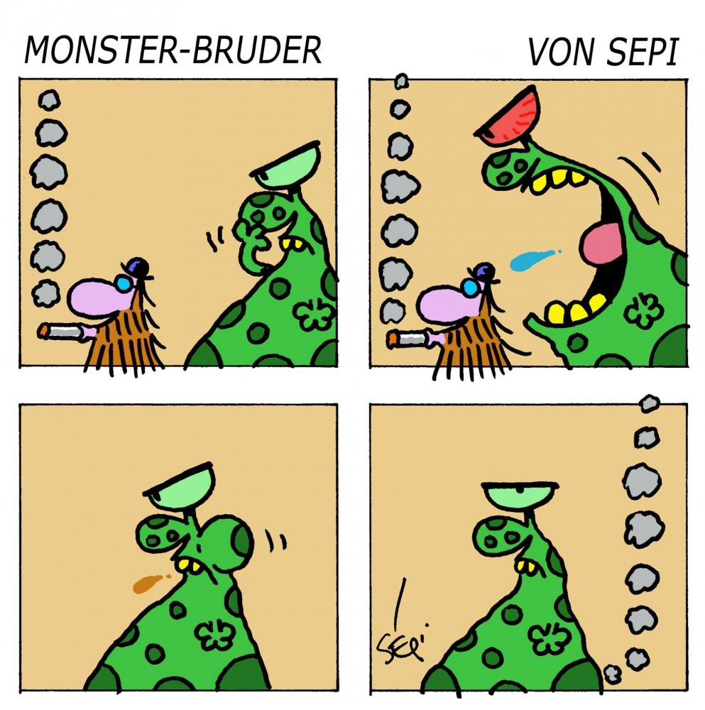 Cartoon: Monster-Brother / Monster-Bruder 1