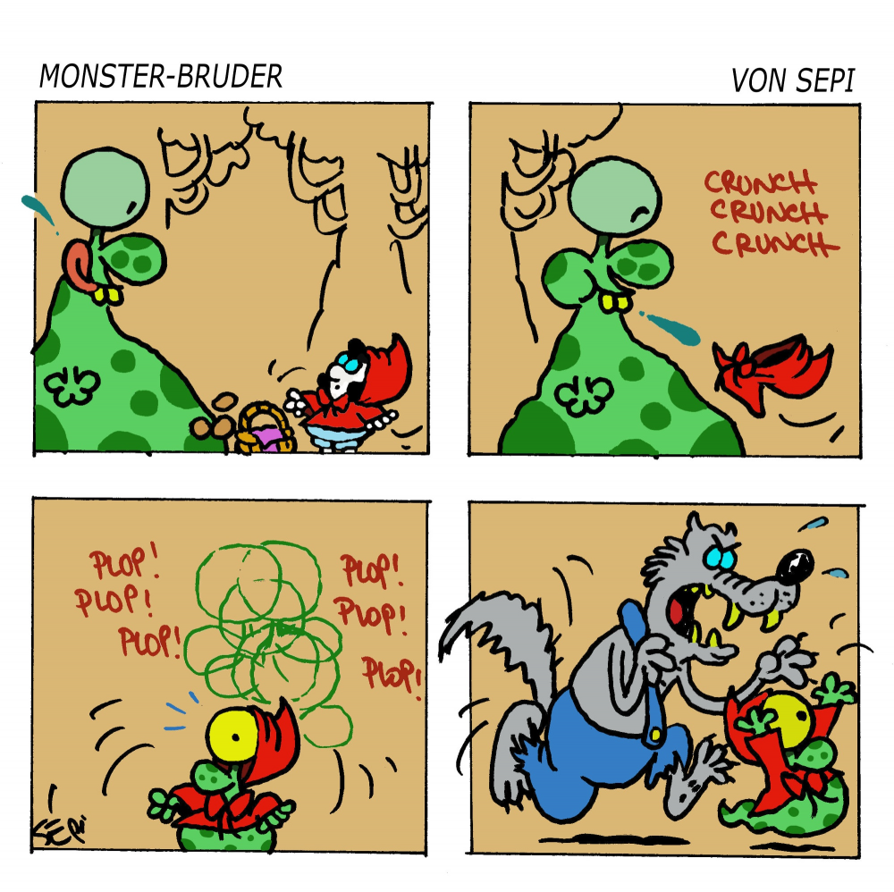 Cartoon: Monster-Brother / Monster-Bruder 1