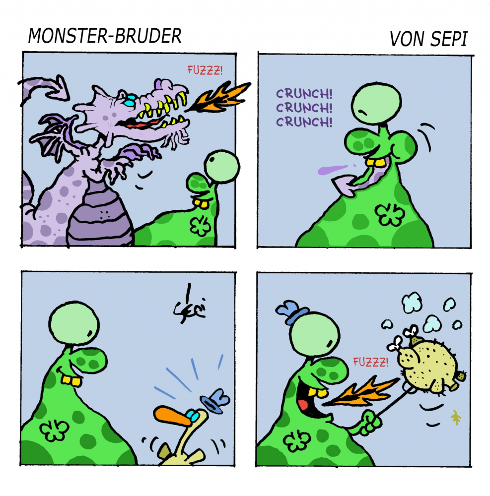 Cartoon: Monster-Brother / Monster-Bruder 1
