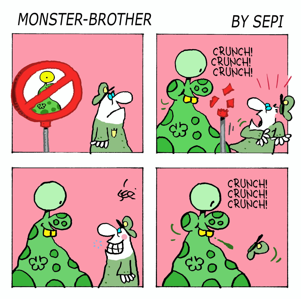 Cartoon: Monster-Brother / Monster-Bruder 1