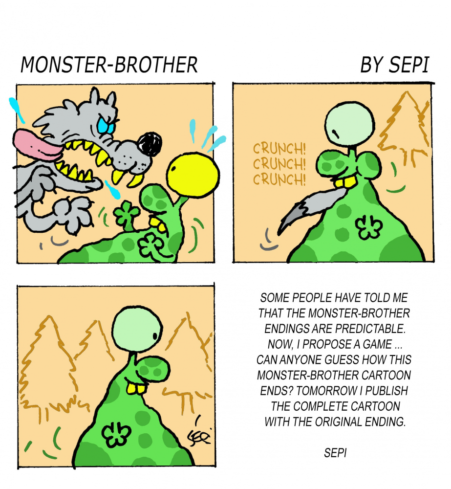 Cartoon: Monster-Brother / Monster-Bruder 1